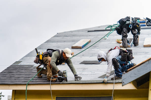 Professional Roofing technician working in Walker, IA